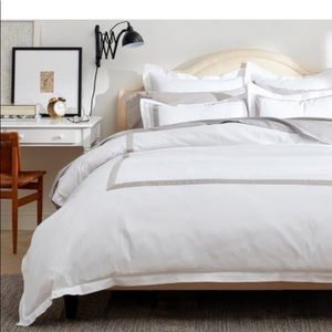 BOLL AND BRANCH Embroidered king Duvet Cover